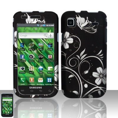 Hard Rubber Feel Design Case for Samsung Vibrant/Galaxy S T959 - Midnight Garden