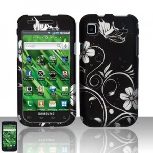 Hard Rubber Feel Design Case for Samsung Vibrant/Galaxy S T959 - Midnight Garden
