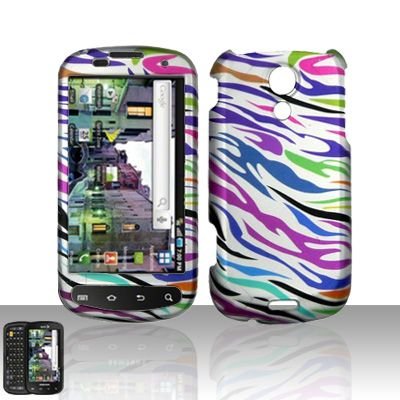 Hard Rubber Feel Design Case for Samsung Epic 4G (Sprint) - Colorful Zebra