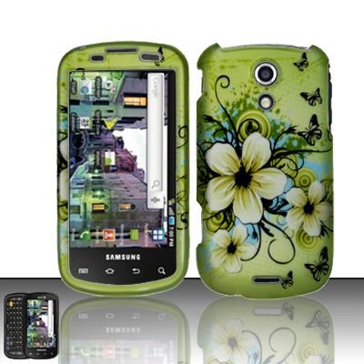 Hard Rubber Feel Design Case for Samsung Epic 4G (Sprint) - Hawaiian Flowers