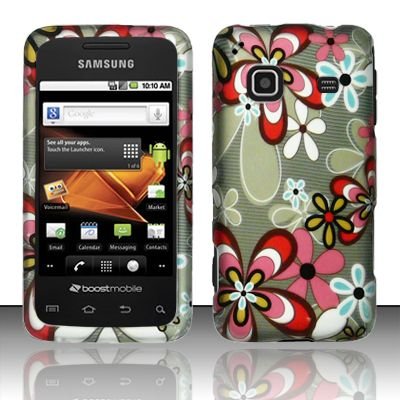 Hard Rubber Feel Design Case for Samsung Galaxy Prevail - Autumn Flowers