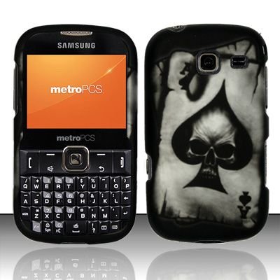 Hard Rubber Feel Design Case for Samsung Freeform 3/Comment - Spade Skull