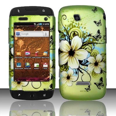 Hard Rubber Feel Design Case for Samsung Sidekick 4G - Hawaiian Flowers