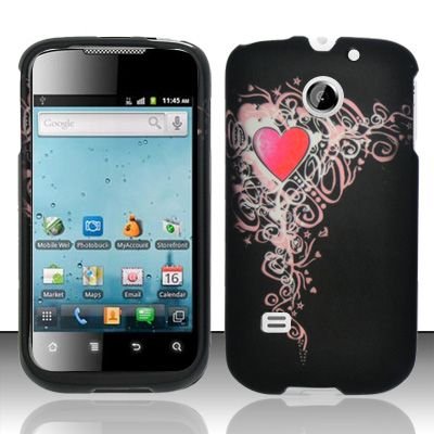 Hard Rubber Feel Design Case for Huawei Ascend II M865 - Royal Heart