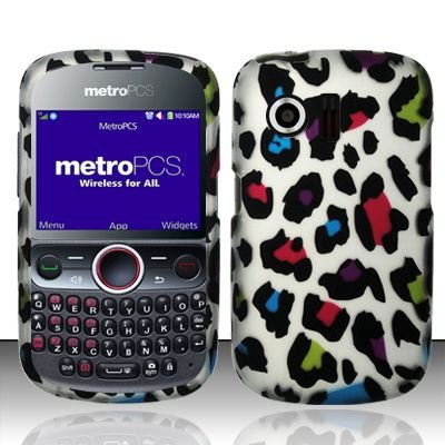 Hard Rubber Feel Design Case for Huawei Pillar/Pinnacle - Colorful Leopard
