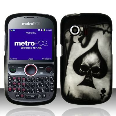 Hard Rubber Feel Design Case for Huawei Pillar/Pinnacle - Spade Skull