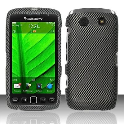 Hard Rubber Feel Design Case for Blackberry Torch 9850/9860 - Carbon Fiber