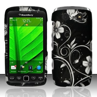 Hard Rubber Feel Design Case for Blackberry Torch 9850/9860 - Midnight Garden