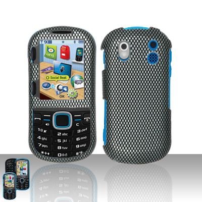 Hard Rubber Feel Design Case for Samsung Intensity 2 - Carbon Fiber