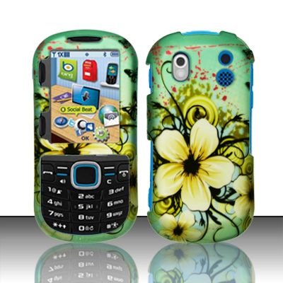 Hard Rubber Feel Design Case for Samsung Intensity 2 - Natural Flowers