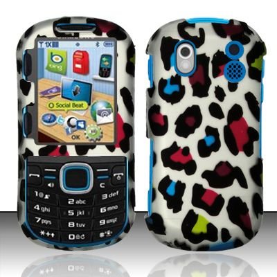 Hard Rubber Feel Design Case for Samsung Intensity 2 - Colorful Leopard