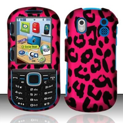 Hard Rubber Feel Design Case for Samsung Intensity 2 - Pink Leopard