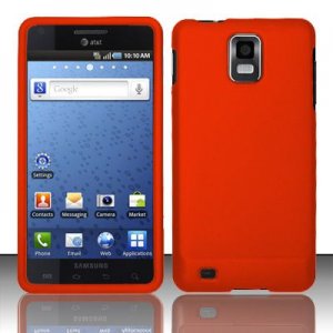 Hard Rubber Feel Plastic Case for Samsung Infuse 4G - Orange