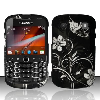Hard Rubber Feel Design Case for Blackberry Bold Touch 9900/9930 - Midnight Garden