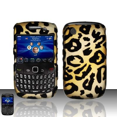 Hard Rubber Feel Design Case for Blackberry Curve 8520/9300 - Cheetah