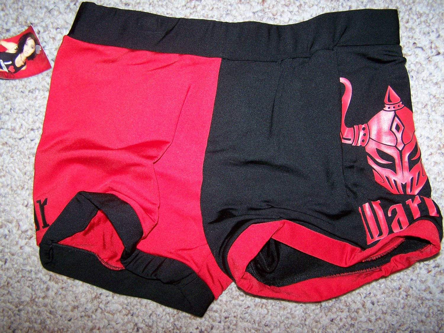 Warrior Wear Fighting Shorts - Red/Black - Med