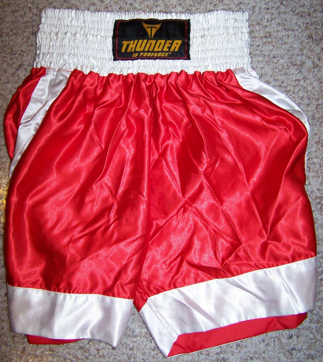 THUNDER - Boxing / MMA Shorts - RED - Small