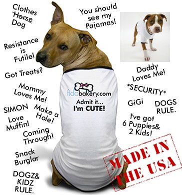 FidoBakery.com PetPals(TM) Customized Dog T-Shirt