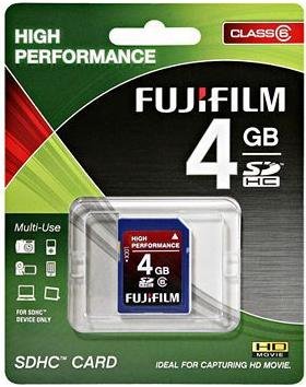 NEW FUJIFILM 4GB CLASS 6 HIGH PERFORMANCE SDHC CARD