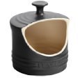 Le Creuset Stoneware 10-Oz. Stoneware Salt Crock Granite NEW