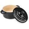 Le Creuset Stoneware Mini Cocotte round Black 2" - 8-ounce NEW