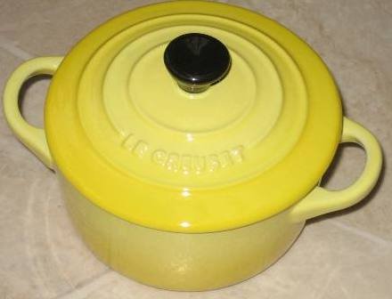 Le Creuset Stoneware Mini Cocotte Yellow round 2" - 8 ounce