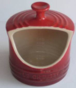Le Creuset Stoneware 10-Oz. Stoneware Salt Crock Red NEW