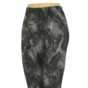 Newspaper print Jaquard Leggings
