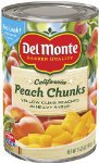 Del Monte Peach Chunks Yellow Peaches in Heavy Syrup, 15.25-Ounce (Pack of 6)