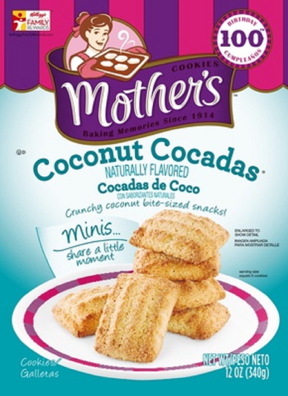 Mother's, Coconut Cocadas Cookies, 12oz Bag (Pack of 4)