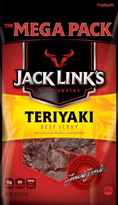 Jack Links, Mega Pack, Beef Jerky, Teriyaki, 8 Ounce Bag