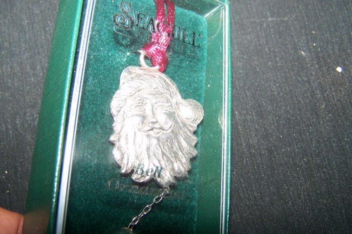 seagull pewter santa claus christmas ornament in box seagull pewter santa claus christmas ornament in box
