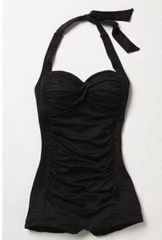 Traje baño negro con pantalon