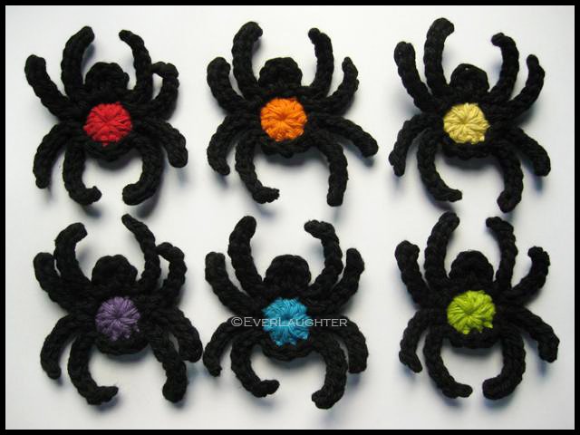 Crochet Spider Applique Pattern
