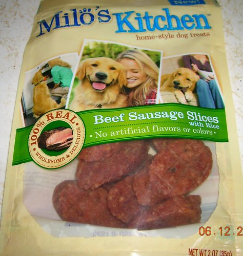 5 PACKAGES MILO'S KITCHEN SAUSAGE JERKY DOG TREATS NEW!