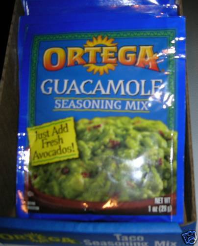 10 PACKS ORTEGA GUACAMOLE SEASONING JUST ADD AVOCADO