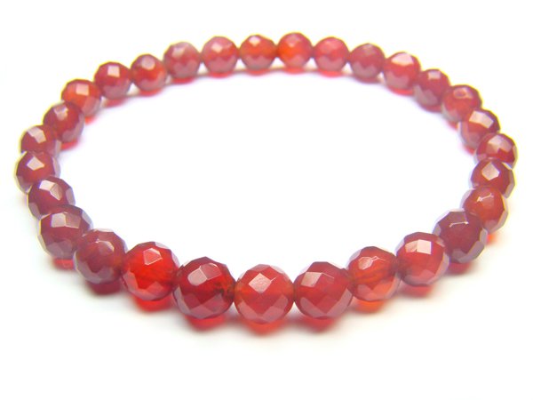 BAGXRS0800X Red Agate Round Shape 6mm Cut Bracelet