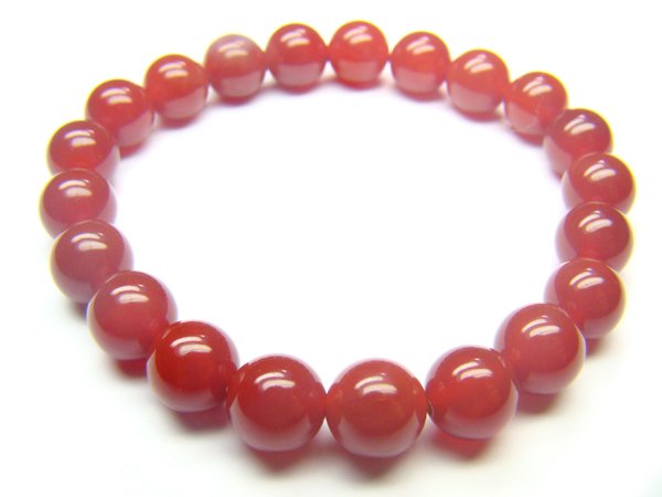 BAGXRS0800C Red Agate Round Shape 8mm Bracelet