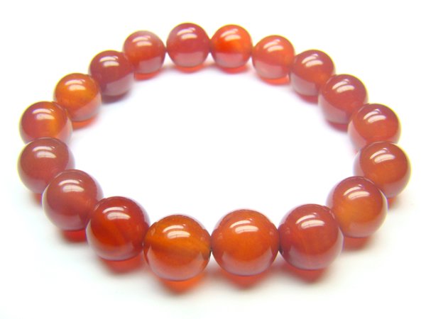 BAGXRS1000C Red Agate Round Shape 10mm Bracelet