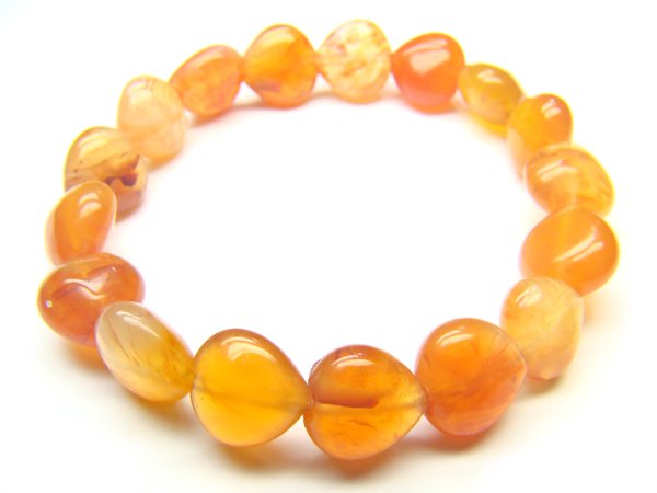 BAGXSS0810X Agate Heart Shape 10mm Bracelet