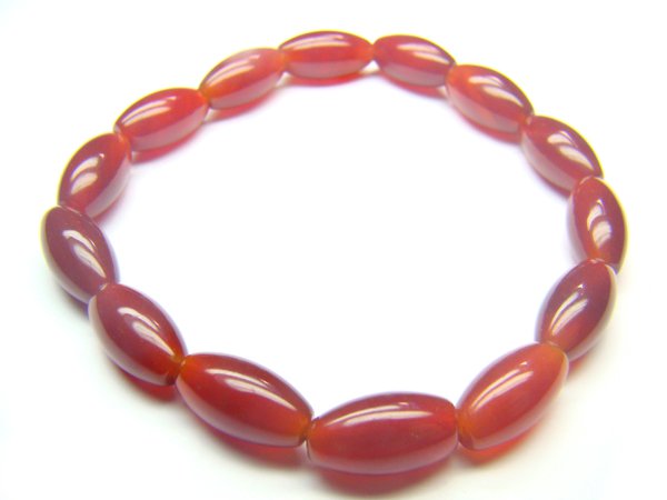 BAGXDR0800X Red Agate Rice Shape 7x12mm Bracelet