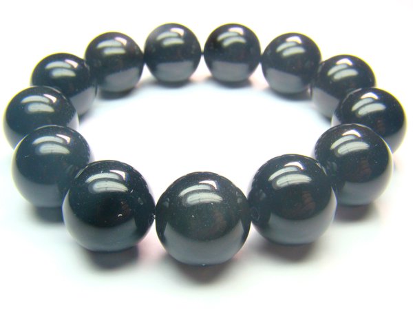 BOBXSP1000X Obsidian Round Shape 16mm Bracelet