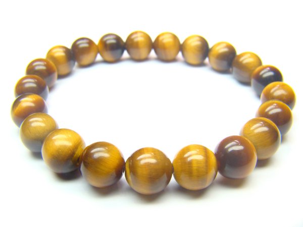 BTEXRS1000X Tiger Eye Round Shape 8mm Bracelet