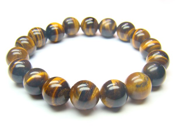 BTEXRS1000C Tiger Eye Round Shape 10mm Bracelet