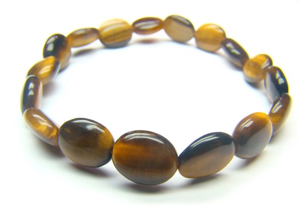 BTEXSS0710X Tiger Eye Oval Shape 8x10mm Bracelet