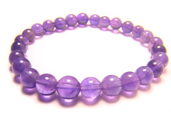BAMXRS0800X Amethyst Round Shape 6mm Bracelet