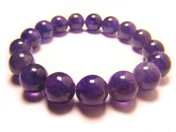 BAMXRS1200X Amethyst Round Shape 10mm Bracelet