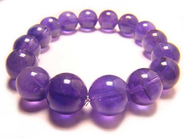 BAMXRS0600C Amethyst Round Shape 12mm Bracelet
