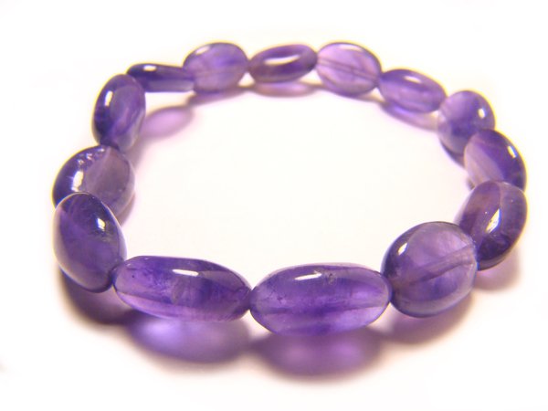 BAMXOS1216X Amethyst Oval Shape 8x12mm Bracelet