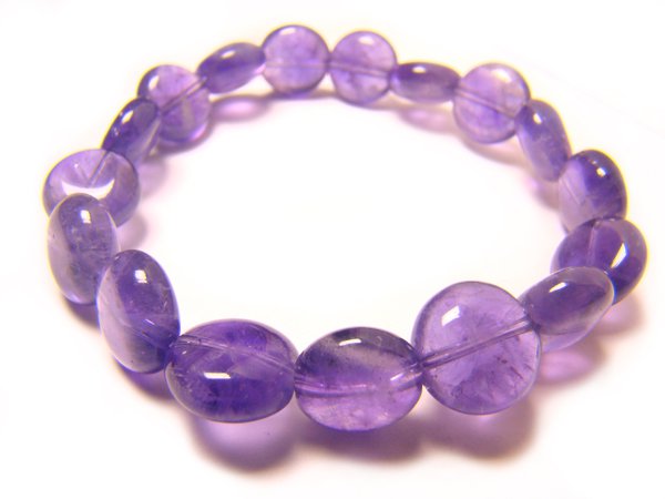 BAMXWH0406C Amethyst Spere Shape 10mm Bracelet
